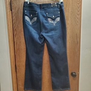 Style & Co  Premium Blue Jeans Curvy Fit Barely Boot  Size 16